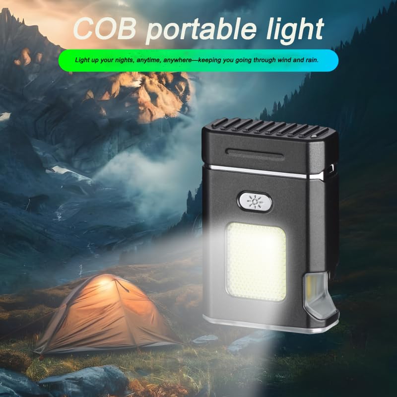 Briquet à double arc étanche en finition noire avec lampe LED