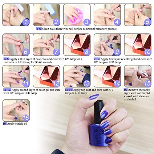 Elite99 UV Nagellack Nail Gel Polish Farbgel Nagelgel Regenbogen Effekt(5x Stuecke) – Bild 8