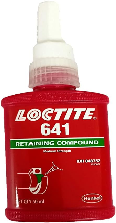Loctite 641 - Retaining Compound -Medium Strength - Easy Disassembly - Bearing Fit - 50 ML Glue - 2 Pack