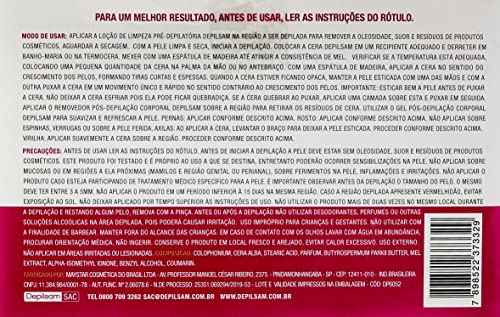 CERA DEPILATORIA BLOCOS TRADICIONAL 800G MEL - CX06, Depilsam, 800 g