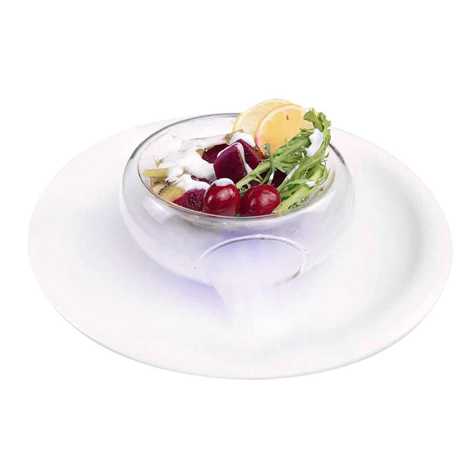 Ciotola di concezione Artistica Piatti di Vetro creativi Fumo di Ghiaccio Secco per Forniture per Club dell'hotel, stoviglie in Vetro borosilicato Alto