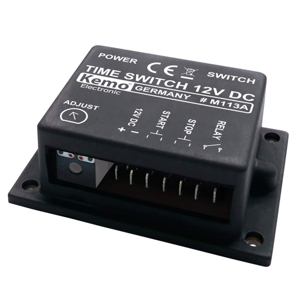 Kemo Black M113a Timer Switch 12-15 V/Dc