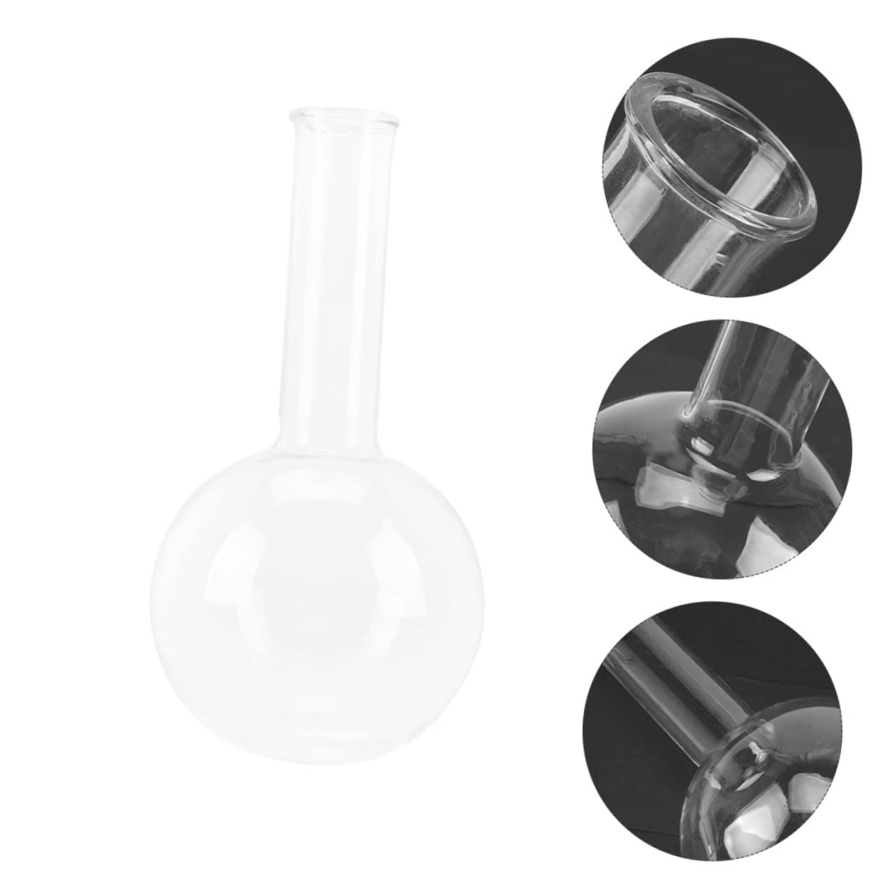 Zerodeko 2 Matraces de Base Redonda de Vidrio para Pruebas Científicas, Portátiles y Livianos, Ideales para Estudiantes en Laboratorios