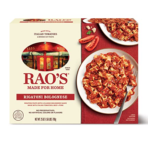 Rao's Made for Home Rigatoni Bolognese Frozen Meal | 25 oz | Italian Frozen Pasta | Frozen Pasta | All Natural, Premium Quality | With Italian Tomatoes & Olive Oil