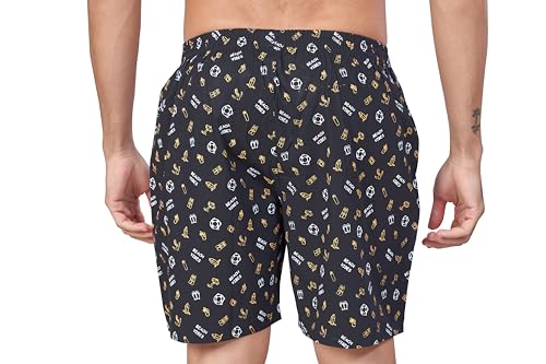 Image of Nermosa Pure Cotton Comfortable & Breathable Printed Regular Shorts /Boxer for Men, Pack of 3