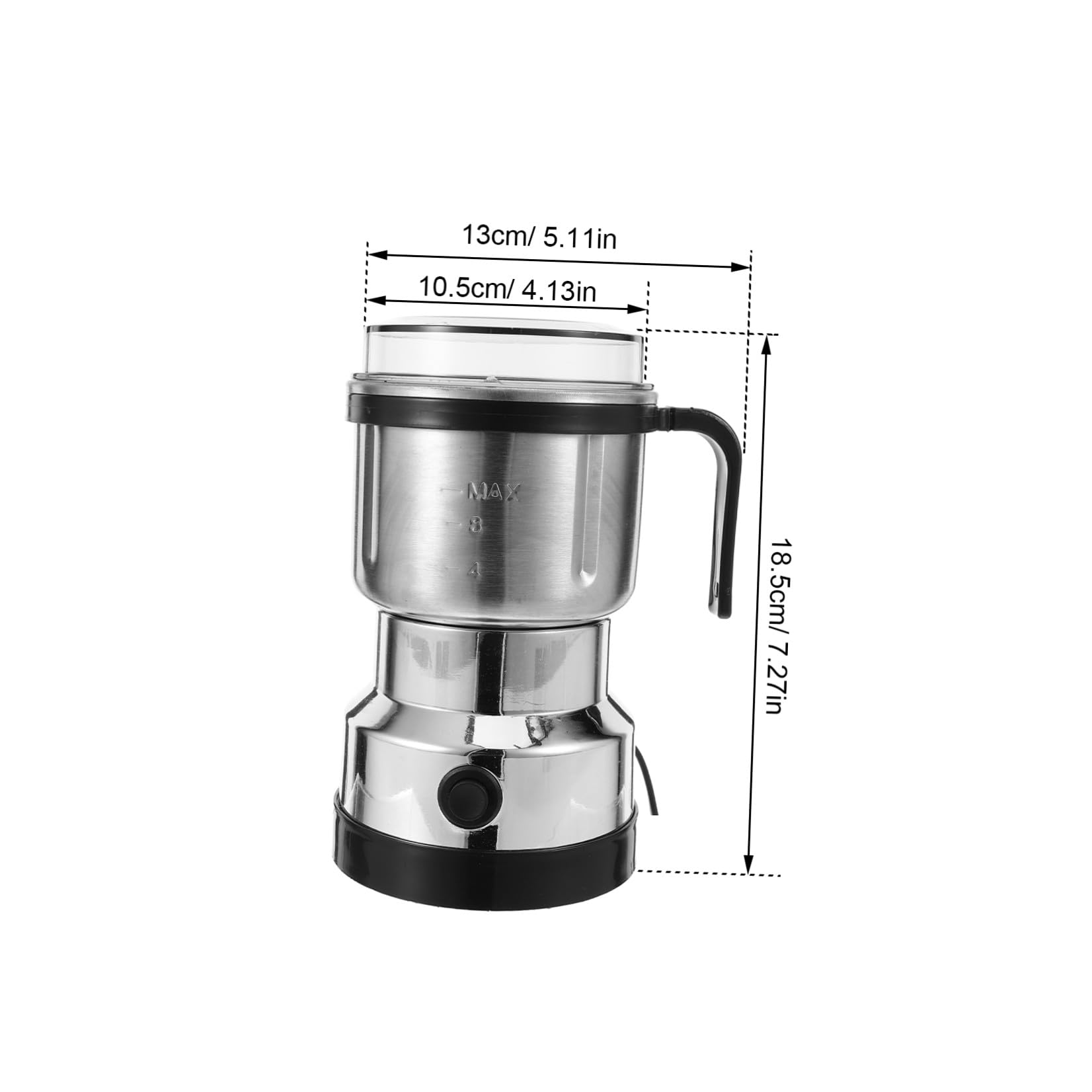 CLISPEED Molinillo de Café Capacidad de 500 Ml de Acero Inoxidable o Eléctrico y 6 Cuchillas para Molienda Precisa y Silenciosa para en Adecuado para Uso en Cocina o Viaje Uso Cocina Viaje