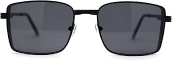 SA106 Mens Luxury Classical Narrow Rectangular Metal Rim Pimp Sunglasses