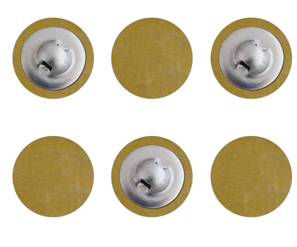 Fashnkart Velvet Craft Cloth Covered Round Button Upholstery Stitching Metal Scrapbooking Knitting DIY Project 12 Pcs Large Mustard