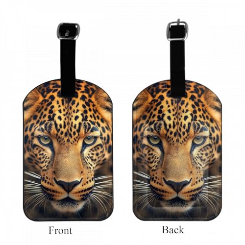 Zoczos Leopard Safari Luggage Tags with ID Card, 1 Pack
