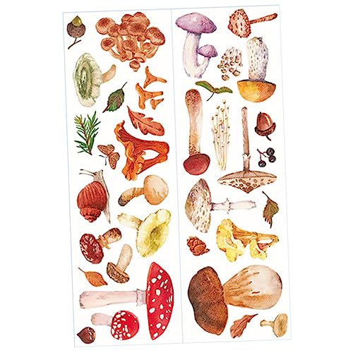 HOMSFOU 1 Juego pegatinas de pared calcomanías de pared Linda decoración de la habitación etiqueta decorativa de la habitación vinilo decorativo con patrón de setas