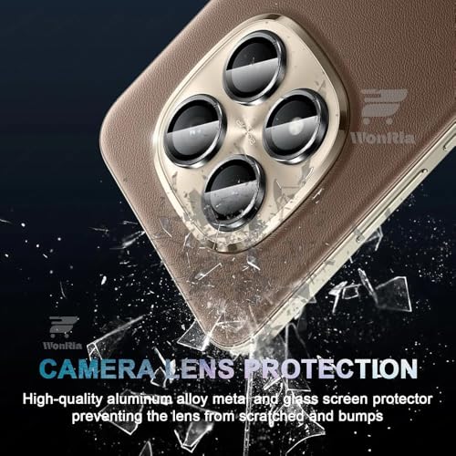 Image of WonRia Pack 4 - Camera Lens Protector Ring for Mi Redmi Note 15 Pro | Redmi Note 15 Pro Plus 5G Camera Aluminum Alloy Rings, Ultra-HD Metal Frame- Black