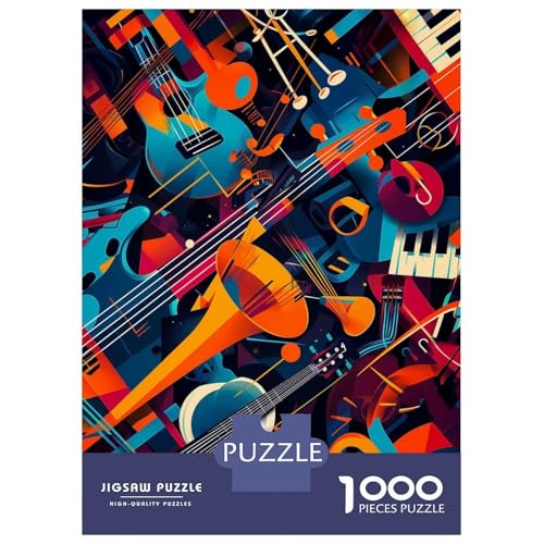 Rompecabezas de 1000 piezas de arte musical para decorar tu pared y desafiar tu mente en casa.