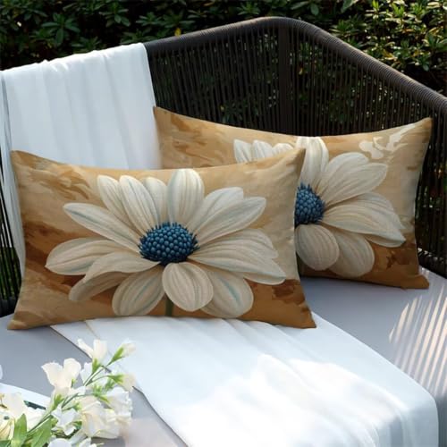 Housse de coussin imperméable 50x70cm jaune pour protéger vos canapés extérieurs de l'eau