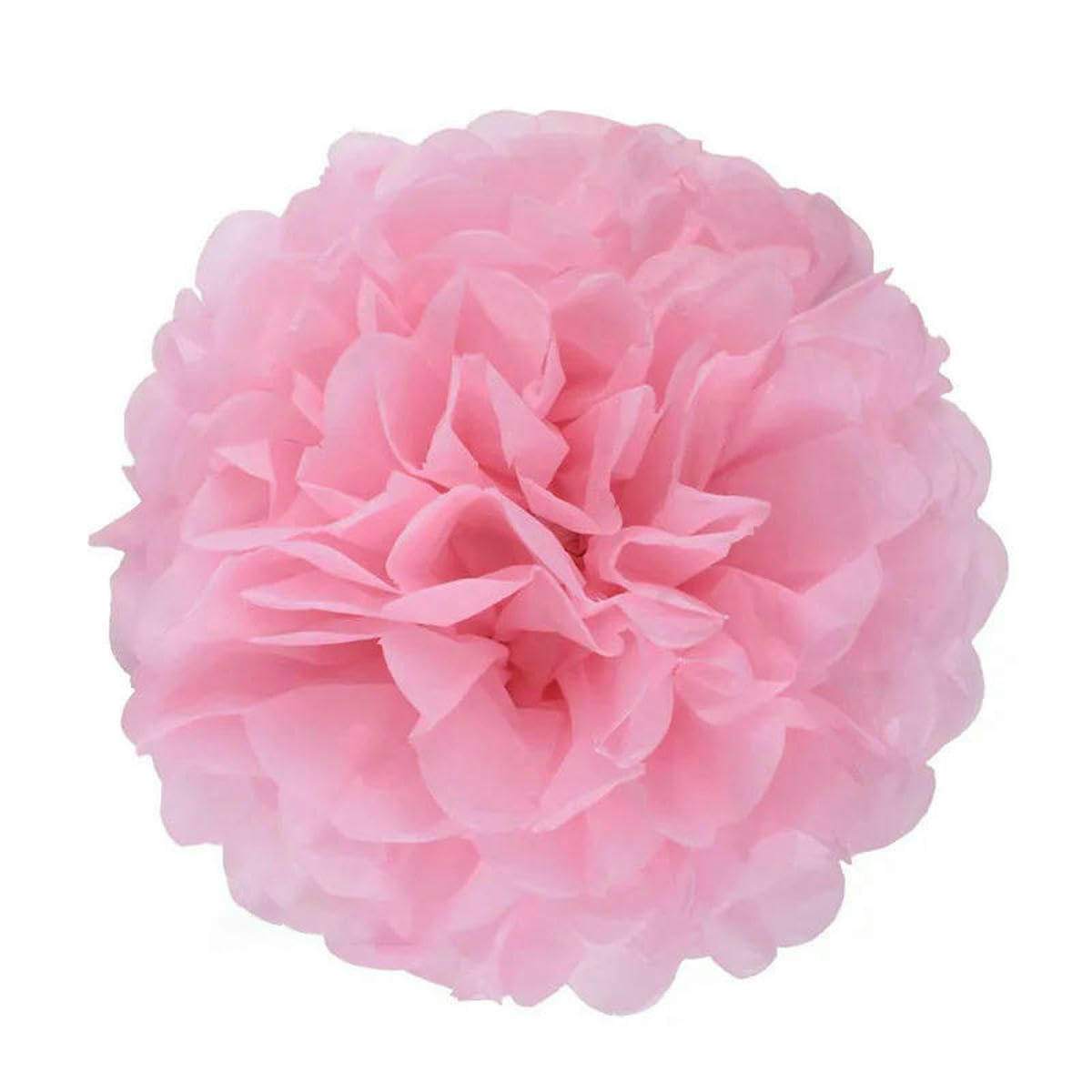 AYHTUD 5pcs 4 6 8 10 12 Inch Tissue Paper Pom Pom Poms Wedding Party Paper Pompom Flower for Wedding Decoration Pompoms Birthday Baby-pink-4 inch 10cm