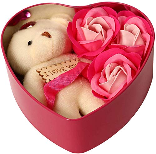 Heart Shape Gift Box with Teddy & Rose-image-21