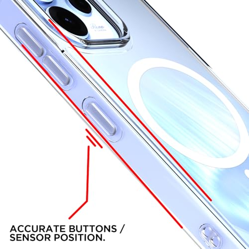Image of Amazon Basics Back Cover for Oppo Reno 15F 5G / Oppo Reno 15 5G Mag-Safe Shockproof PC + TPU Protective Case Magnetic Support Bumper Case (Transparent Mag-Safe)