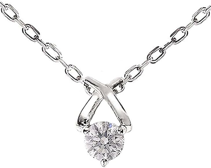 Amazon | [Diamond Lab] ダイヤモンド ネックレス レディース 一粒 