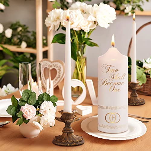image for Frienda Unity Wedding Ceremony Set Candles Wedding Candles Set Cross W