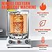KOOTEN Shawarma Machine Vertical Propane Gyro Machine Chicken Roaster Machine Doner Kebab Machine wih 2 Burners and Meat Catch Pan
