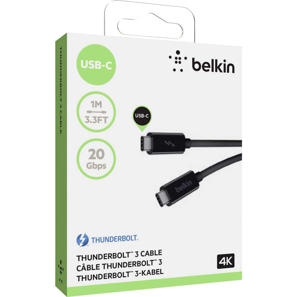 Amazon.com: Belkin Thunderbolt 3 Cable, 20Gbps, 1M, Black | USB-C