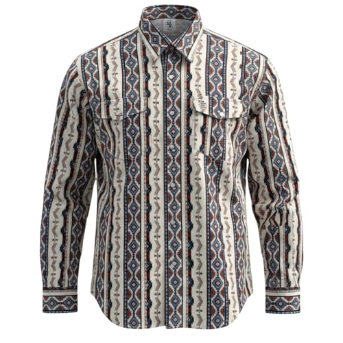 Image of WoahBros Slick FR Shirts, 8oz Midweight Flame Resistant Welding Shirt, CAT2/NFPA2112, 100% Cotton with Pearl Snap Buttons - Steagall, Medium