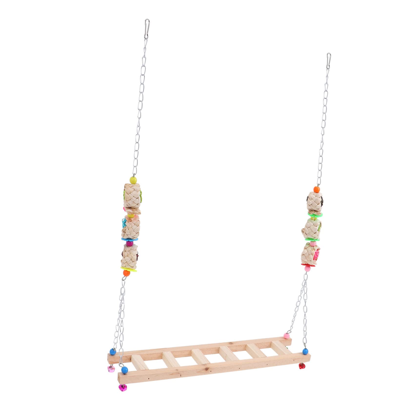LIOOBO Rooster Climbing Ladder Chicken Swing Toy Pet Plaything Cage Accessories Random Color