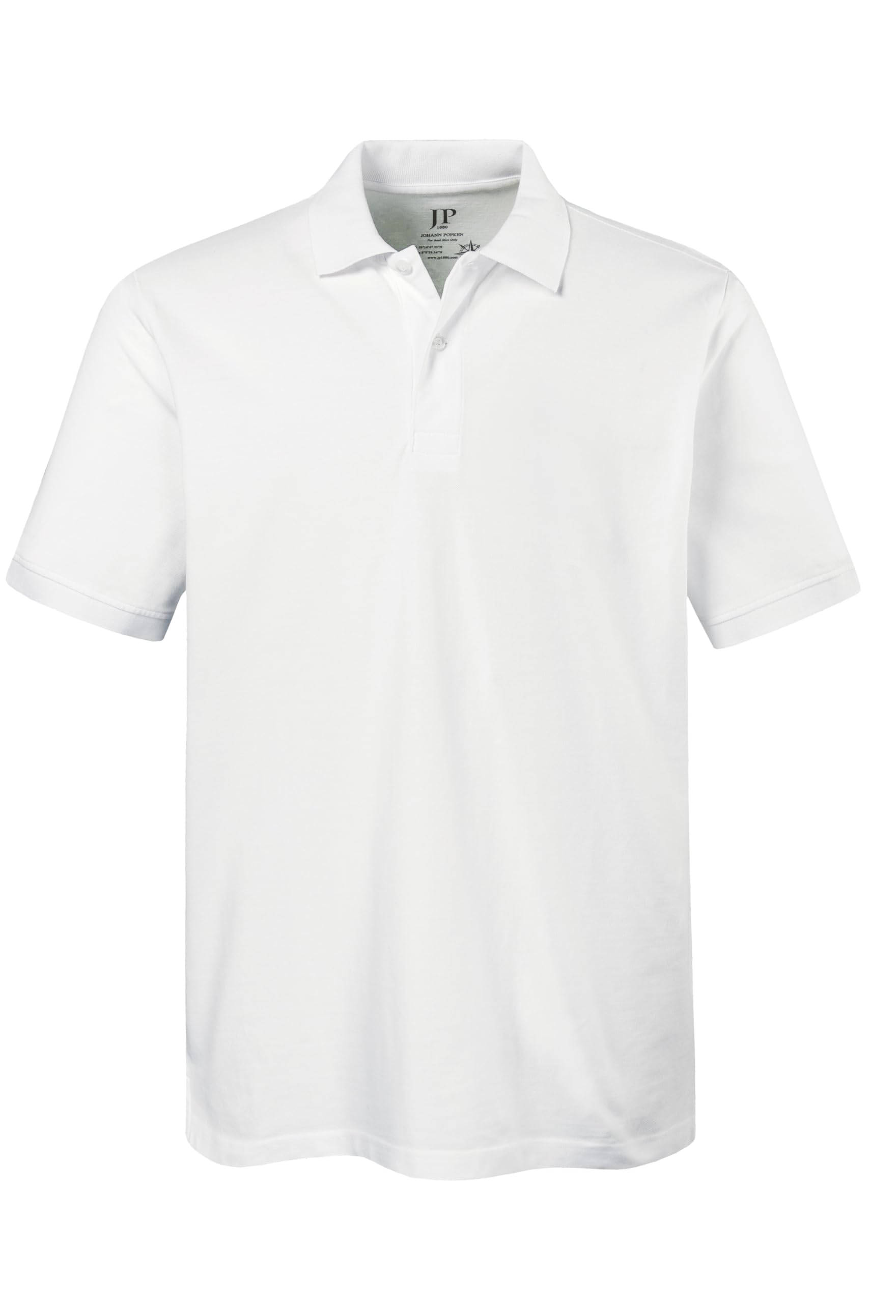 JP 1880 Men's Big & Tall Classic Cotton Pique Polo Shirt White XXXXXXX-Large 702560 20-7XL