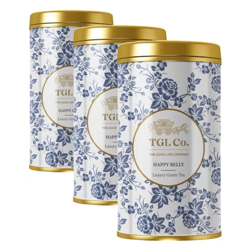 Image of TGL Co.Happy Belly Herbal Tea Infusion (50G Tin Can)|Rich in Anti Oxidant | Refreshing | No Artificial flavor | Improve Digestion (Pack of 3)