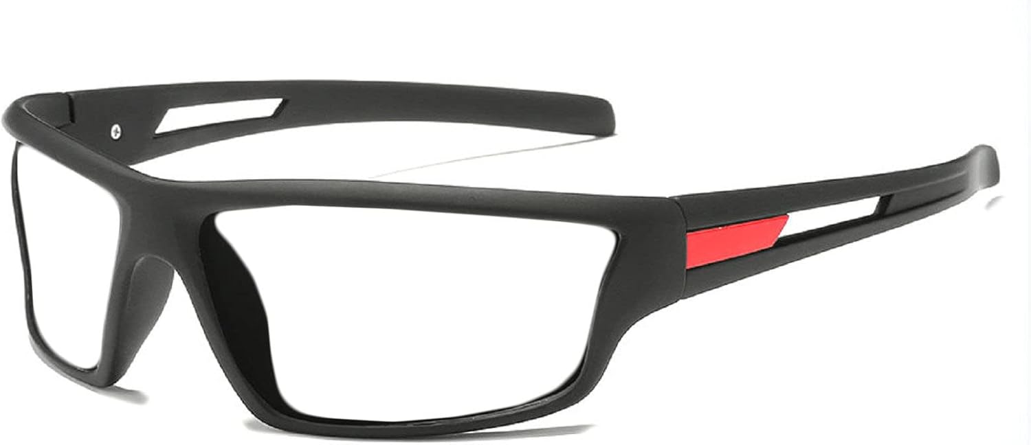 Mens Reading Glasses Transition Sunglasses Photochromic full lens Reader for cycling Vintage Sports Square Eyewear frame Black Red 1.0 x image 3 of 8 B09X2KMX5V