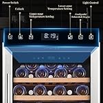 Wine Refrigerators,52-bottle Wine Fridge Cooler Freestanding Wine Refrigerator,(Bordeaux 750ml) Dual Zone Compressor Wine Cellars Chiller - Image 5