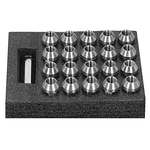 Image of Wheel Lug Nuts 20pcs Wheel Lug Nuts M14x1 5 Thread 2in Height T304 Stainless Steel AntiCorrosion Locking Lug Nuts