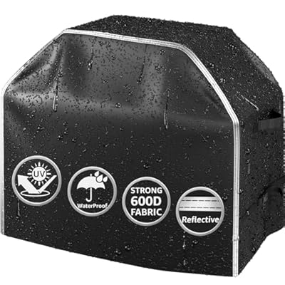 BOLUO 58 inch Grill Cover for Outdoor Grill Heavy Duty Waterproof 600D BBQ Grill Cover Outside, Barbecue Grill Cover UV & Fade Resistant, Gas Grill Covers for Weber, Nexgrill