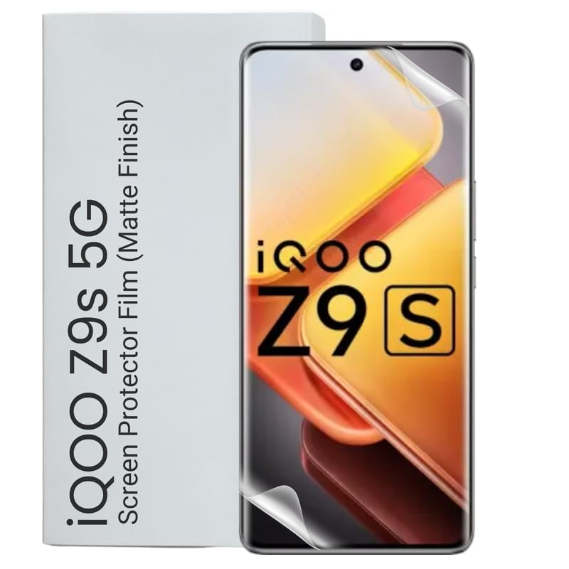 Prime Retail Matte Finish Screen Protector for iQoo Z9s 5G, Self Healing Unbreakable Hydrogel Soft Film Anti-Scratch with Easy Installation Kit - Transparent [Not Glass] (B0DF69PTX5) Amazon Price History, Amazon Price Tracker