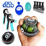 Powerball Gama NSD Autostart – Mano, agarre, muñeca y antebrazo rehabilitación y fortalecimiento giroscopios (Pro Strength Pack)