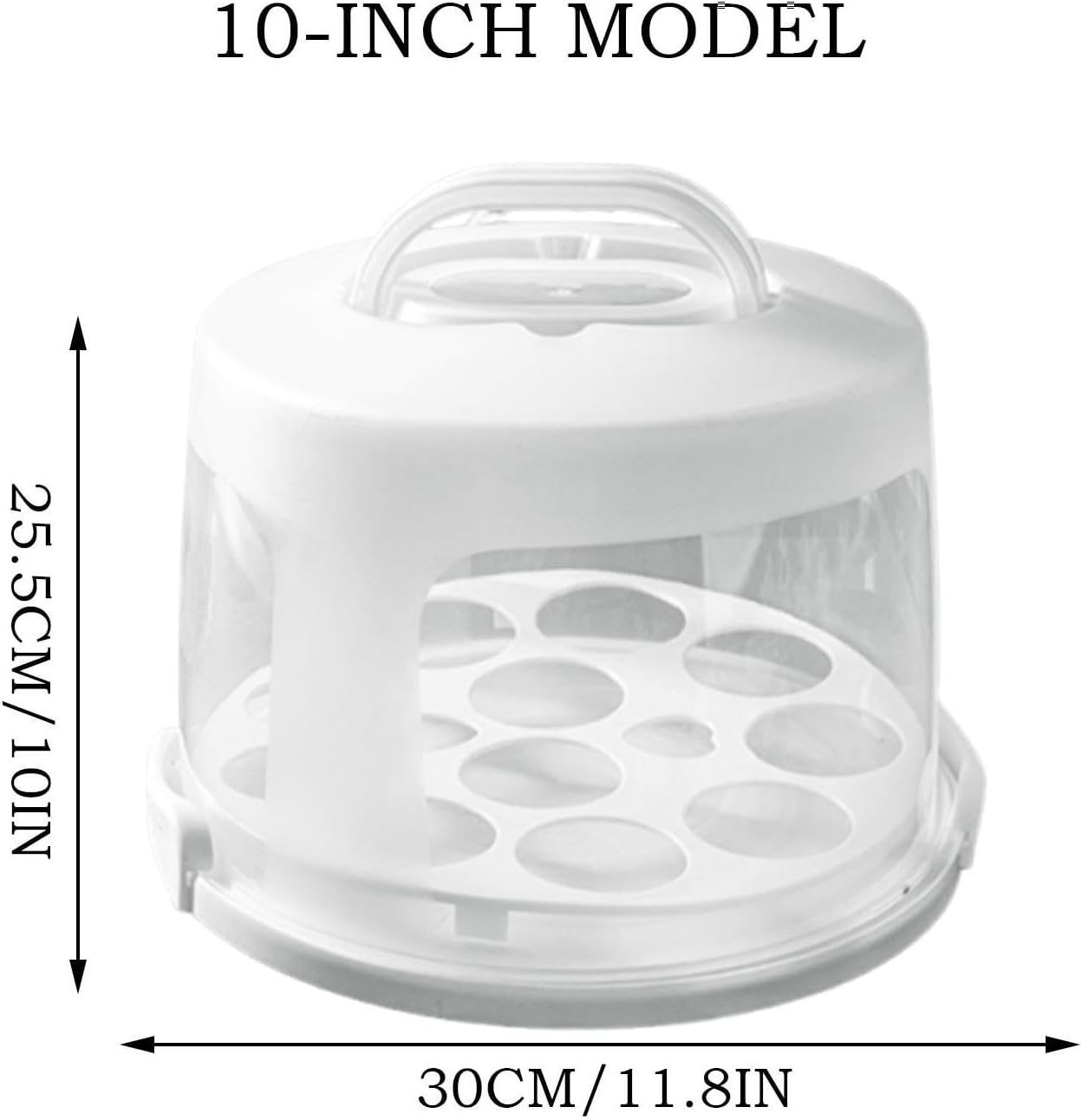 Cake Transport Container Cupcake – Durable Containers, Reusable Clear, Storage Carrier Handle Wedding, Travel Bakery Dessert Party Events | Wedding Travel Bakery Dessert Party Events