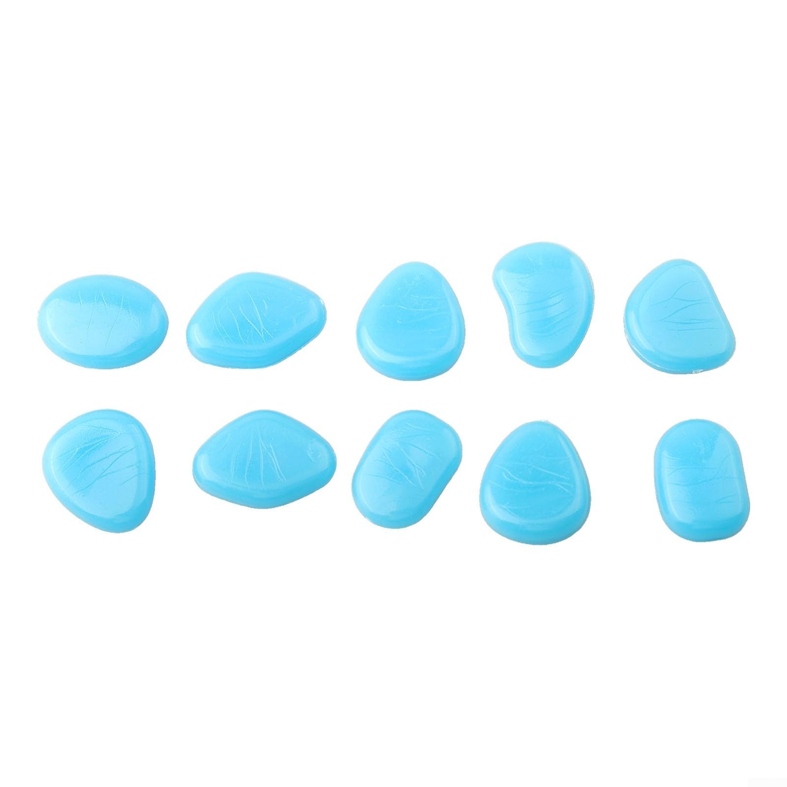50 ciottoli fosforescenti, pietre da giardino luminose per vialetto, acquario, decorazione per cortile, interni ed esterni, 2-3 cm (blu)