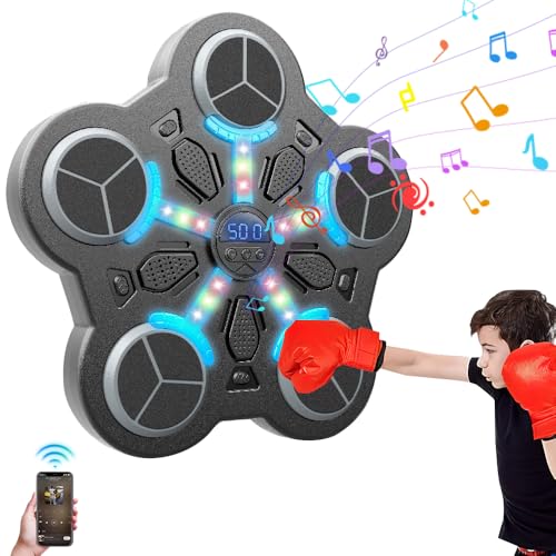 AVCXEC Máquina de Boxeo Musical, Bluetooth Música Boxing Machine, Máquina de Boxeo Inteligente para Montaje En Pared, Entrenador de Boxeo Rítmico, para el hogar y el Gimnasio