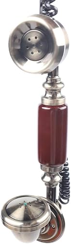 Miniatura 2 de Teléfono antiguo, Gdrasuya 10 retro vintage con LCD, teléfonos antiguos con esfera de botón para decoración del hogar con pantalla de llamada