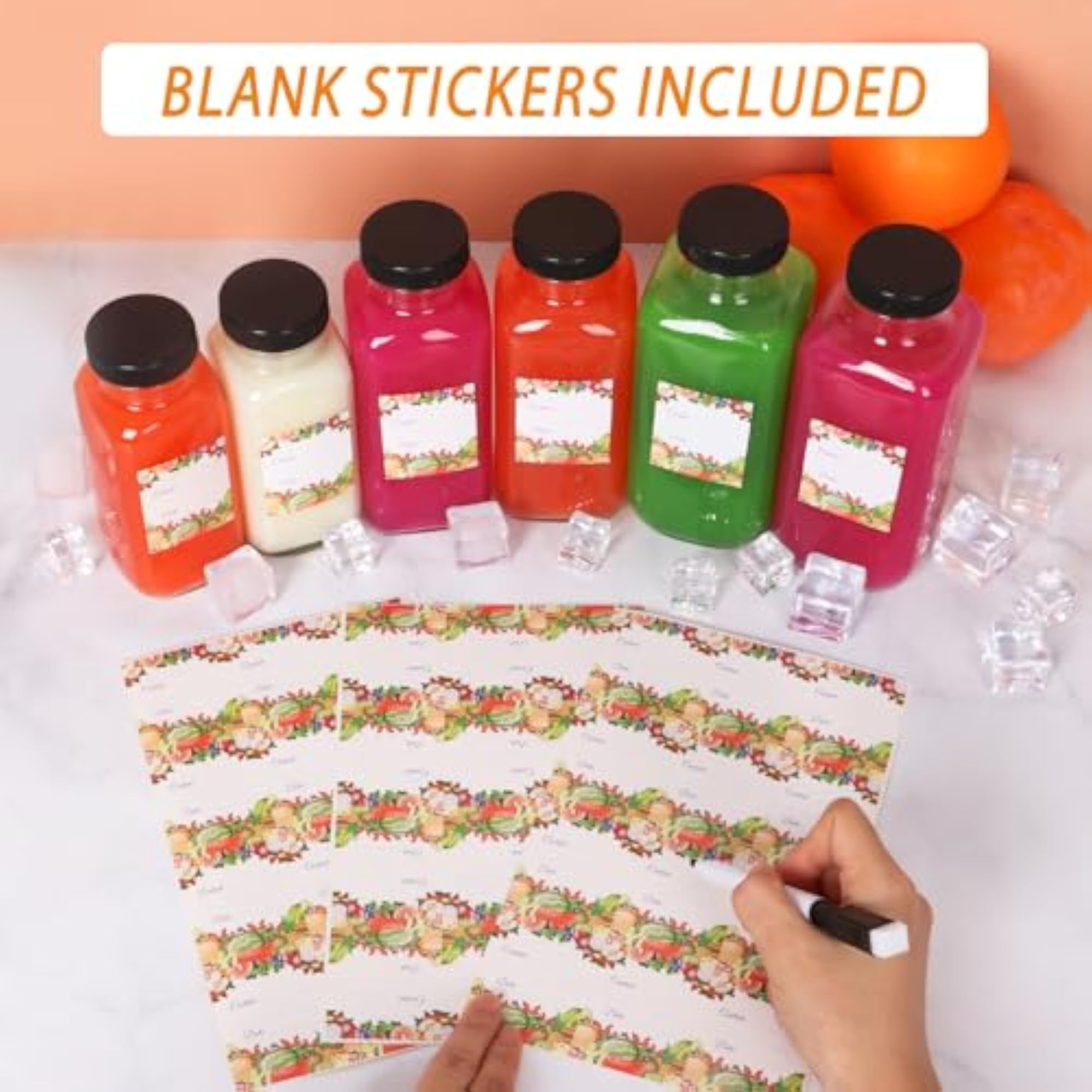 12 oz Glass Bottles with Lids 12 Pack