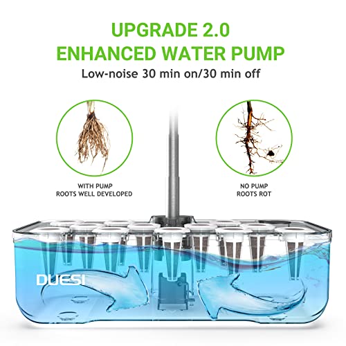 Indoor Garden Hydroponics Growing System, DUESI Upgrade 12 Pods Plant Germination Herb Kit with LED Grow Light, Hydrophonic Planter Grower Harvest Vegetable Lettuce for Hydroponic Gardeners (12 Pods) - Image 4