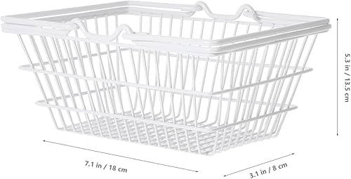 Miniatura 2 de NUOBESTY Cesta de compras portátil de mano con asa para cosméticos de comestibles y organización del hogar, solución de almacenamiento ligera