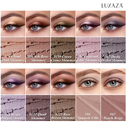 Luxaza 10Pcs Eyeshadow Stick,Shimmer And Neutral Purple,Brown Metallic Cream Eyeshadow Pencil Crayon With Smudge-Proof & Waterproof,Eye Brightener Stick #TOP1