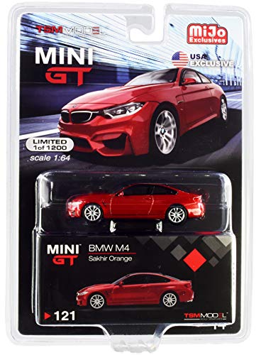 M4 (F82) Sakhir Orange with Carbon Top Limited Edition to 1200 Pieces Worldwide 1/64 Diecast Model Car by True Scale Miniatures MGT00121