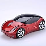 2.4GHz Sports Car Shape Wireless Ergonomic Optical Mouse with Adjustable DPI(red)