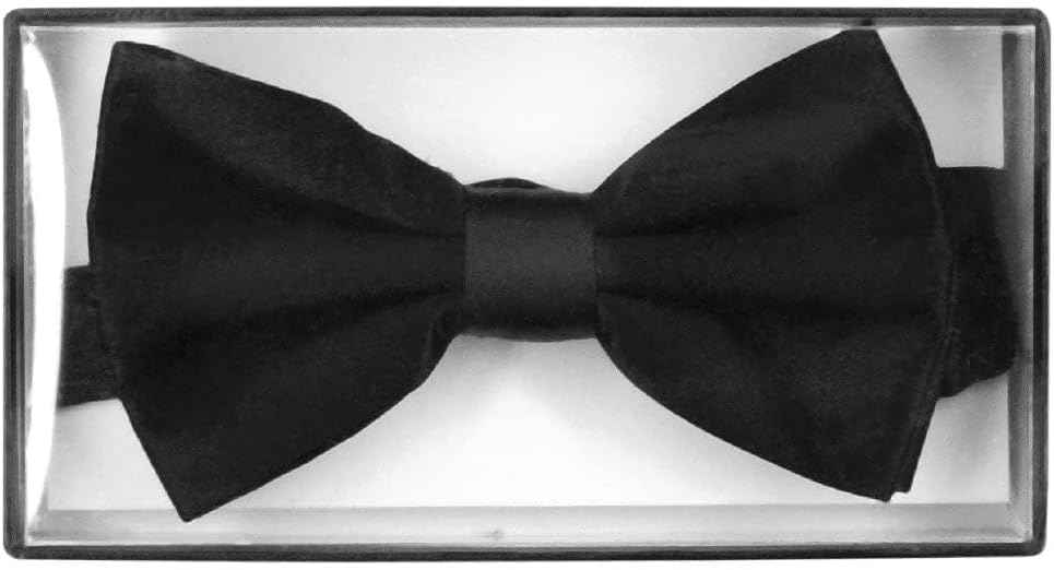 Vesuvio Napoli 100% SILK BOWTIE SOLID Color Mens Bow Ties for Tuxedo or Suit Boxed Pure Silk Tie
