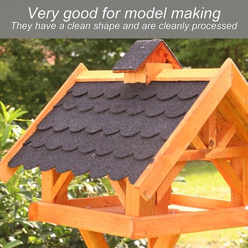 Dachschindeln für Vogelhaus,32pcs Selbstklebend Dachschindel,Dachpappe für Vogelhaus Mini Dachschindeln,Dachziegel aus Filz für Vogelhäuschen, Vogelnester, Kaninchenställe, Insektenhotels