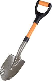 wangyanhao 28-Inch Compact Garden Shovel with Trenching Blade & D-Handle - Lightweight Survival Shovel for Car, Soil, Dirt & Gravel Digging