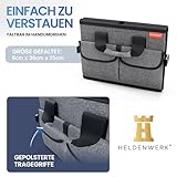 HELDENWERK Premium Kofferraum-Organizer mit Deckel stabil & rutschfest - Faltbare Auto Kofferraumtasche groß mit doppelten Böden - Kofferraumbox, Kofferraumorganizer Box