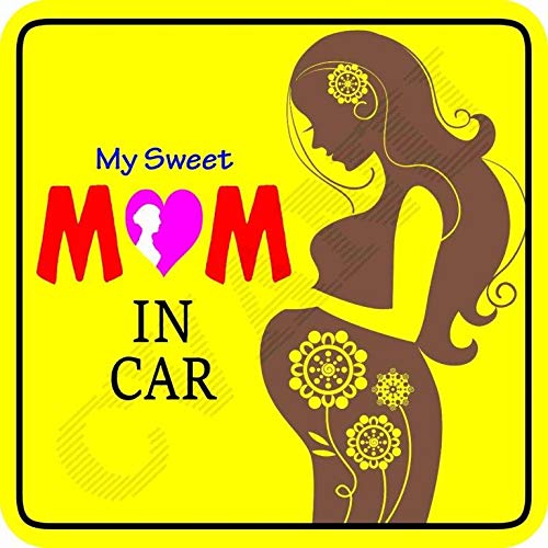 Mama in Car Safety Warning Car Sticker cv008