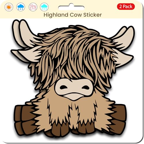 United by Color Highland Cow Stickers